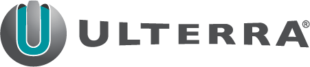 Ulterra logo with teal and gray emblem and bold lettering.