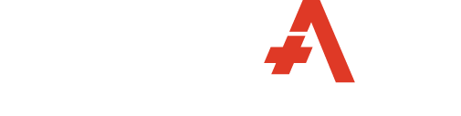 Triad B2B Agency logo with bold white lettering and the "A" in orange as a triangular mark made with a plus symbol.