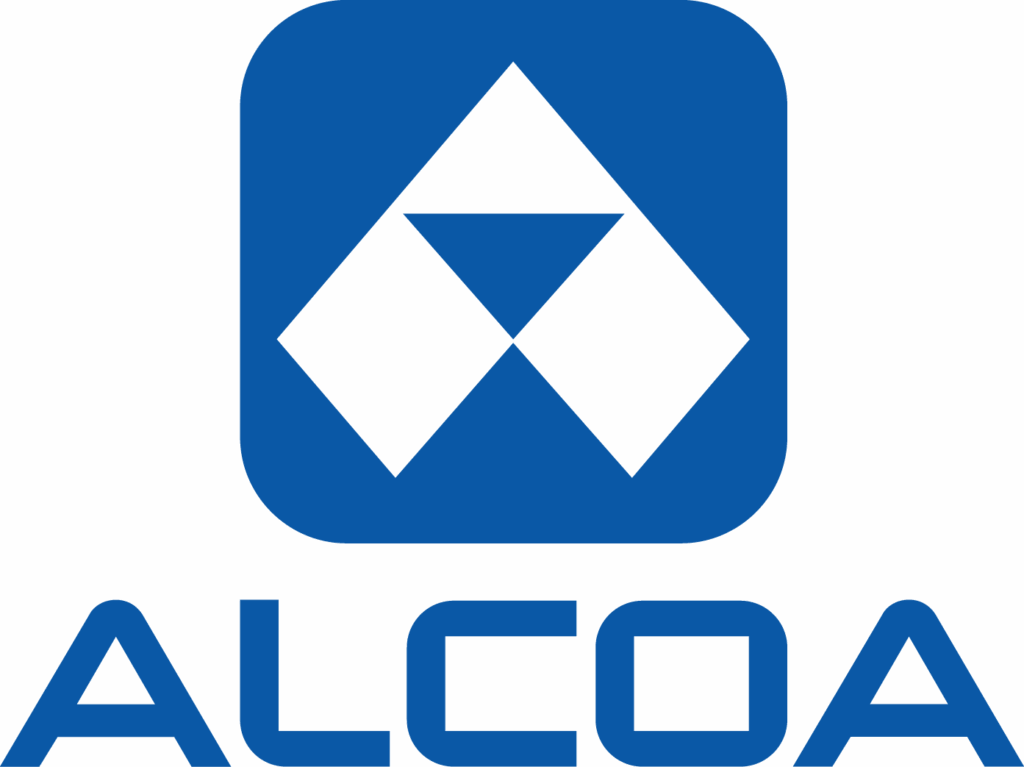 Alcoa Oil & Gas logo with a blue geometric symbol and bold lettering.
